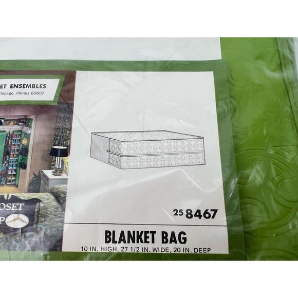 Vintage Sears Green Blanket Storage Zipper Bag - Picture 4 of 14